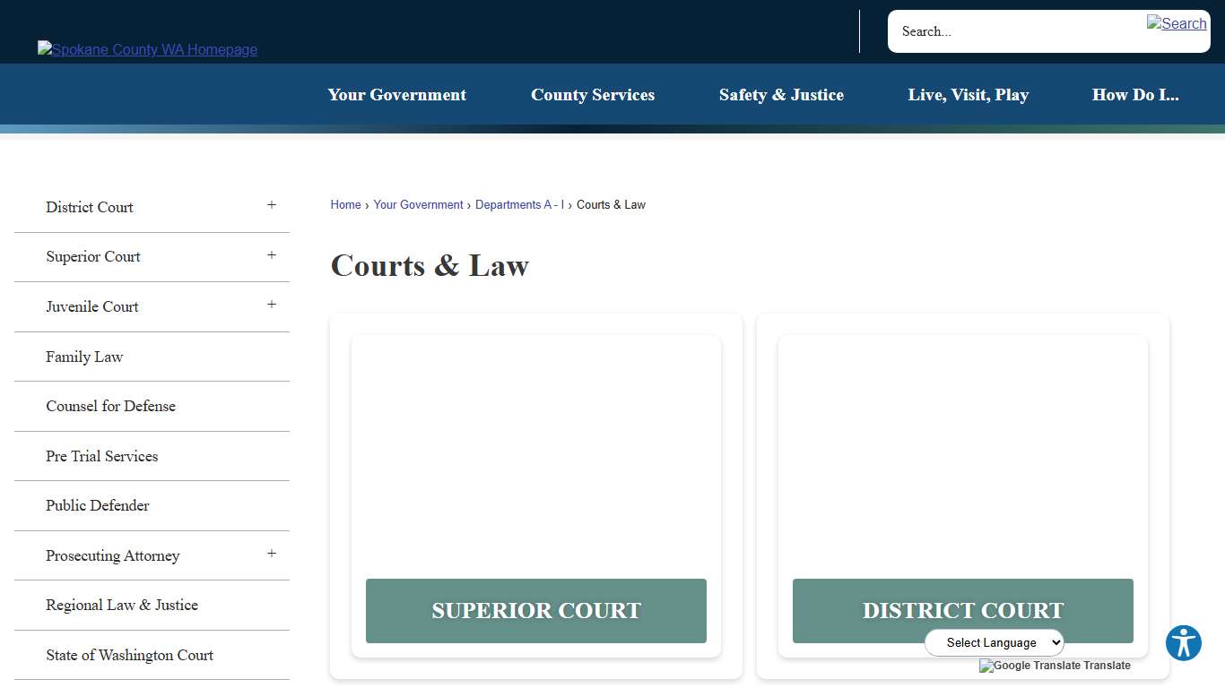 Courts & Law Spokane County, WA