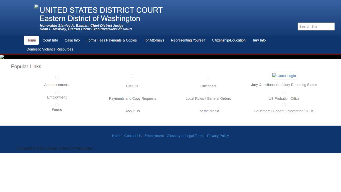 Popular Links Eastern District of Washington